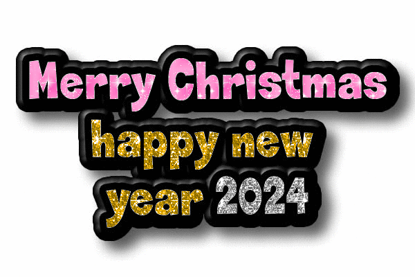 Animated gif with sparkling glitter text