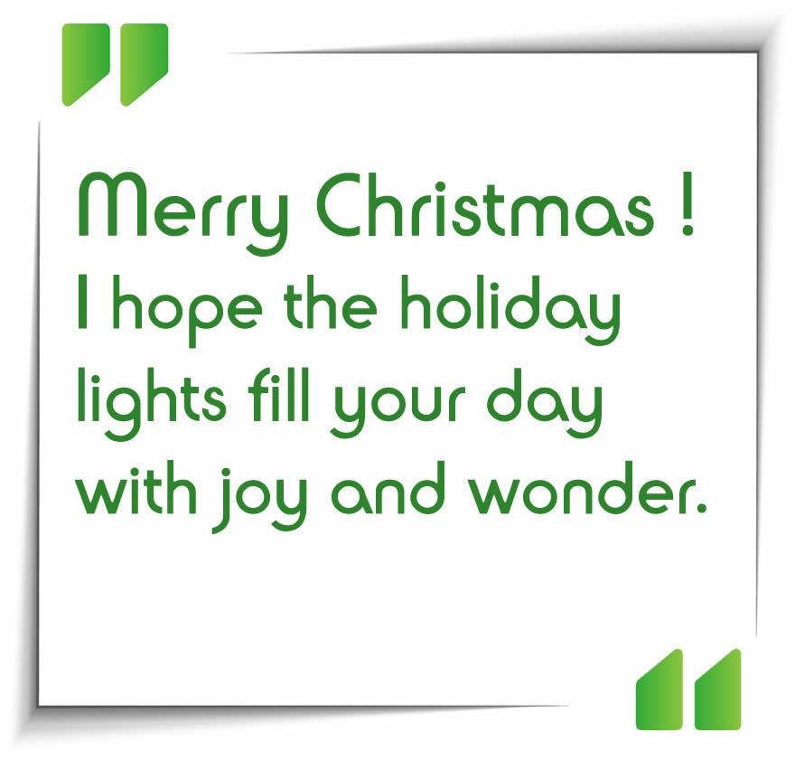 Image with greetings text: I hope the holiday lights fill your day with joy and wonder