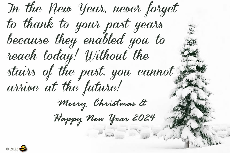 Merry Christmas and Happy New Year 2024 greeting card image